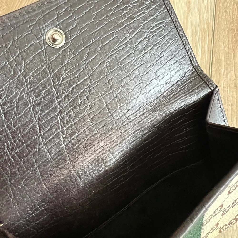 GUCCI Canvas Jackie Sherry Line Wallet w/ Piston lock closure - Picture 5 of 11